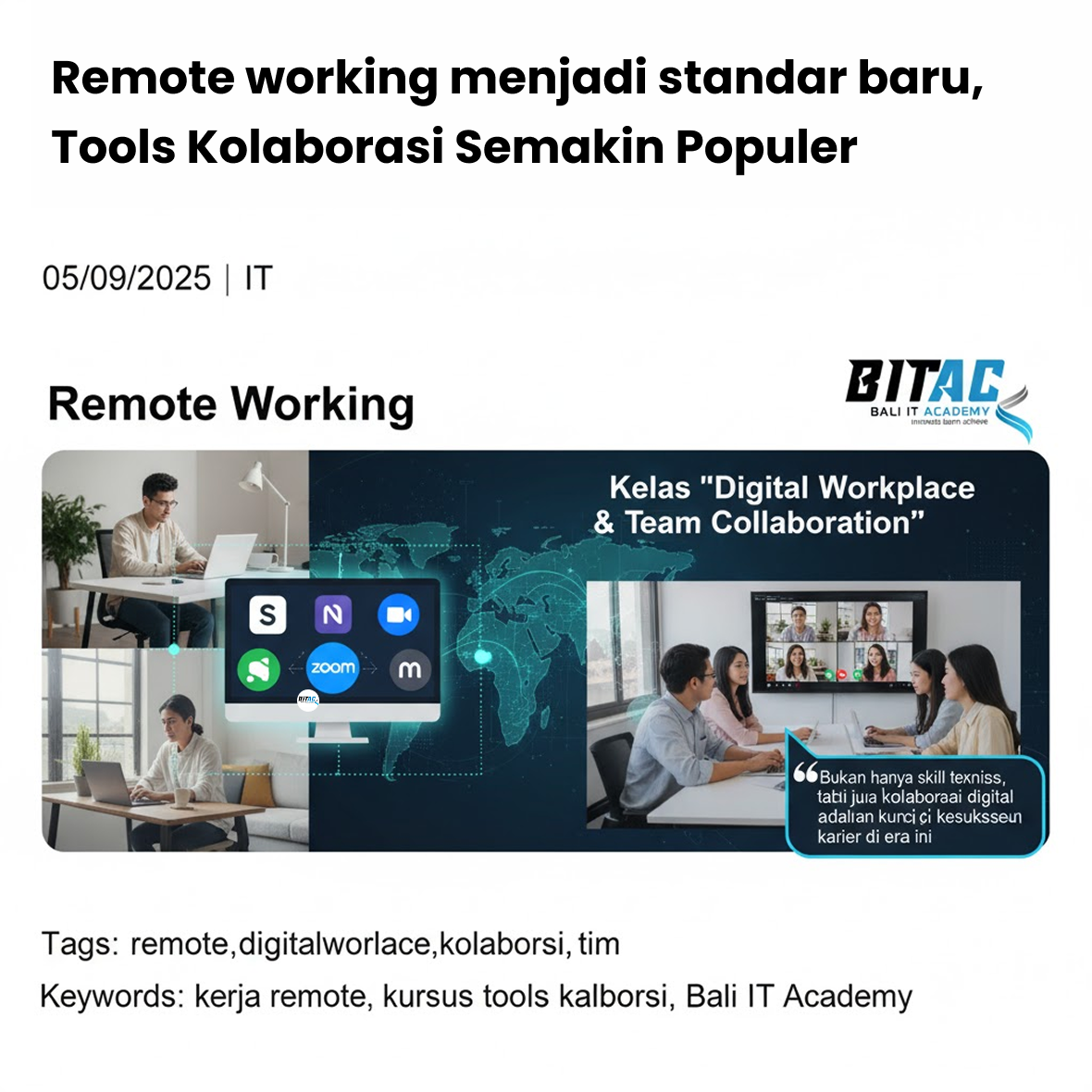 ren kerja remote kembali melonjak pada September 2025, dengan banyak perusahaan global mengadopsi model hybrid dan remote full-time.