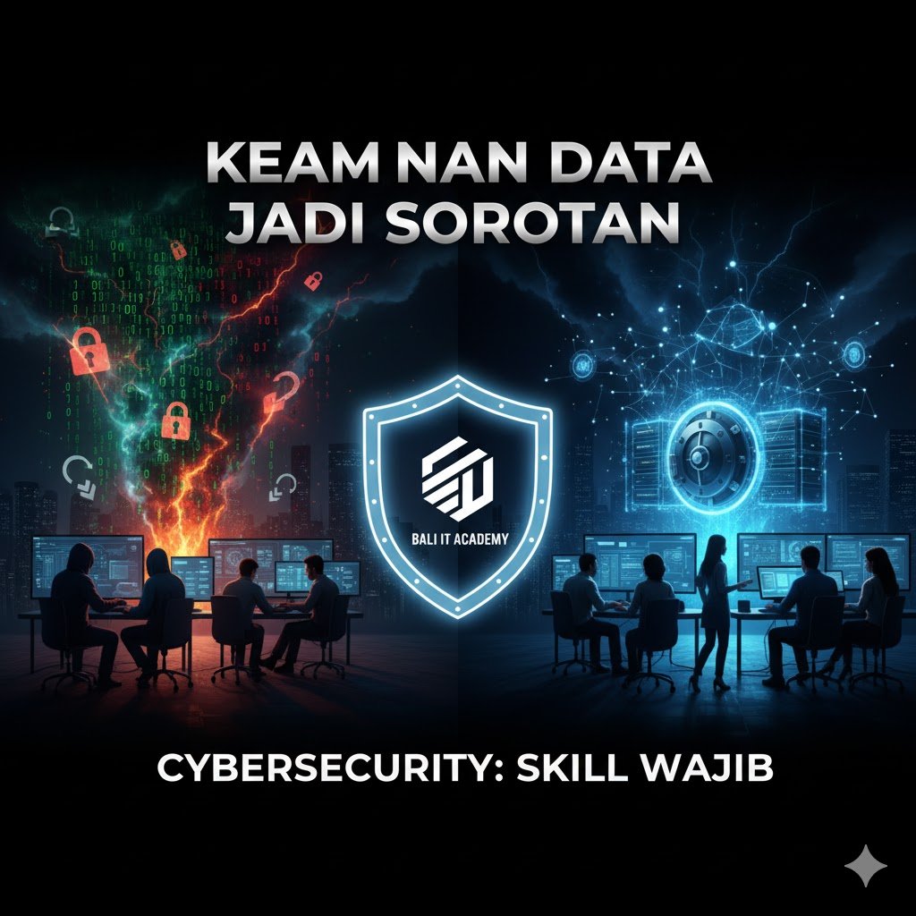 Sesi pelatihan keamanan siber di Bali IT Academy dengan simulasi real-time attack.